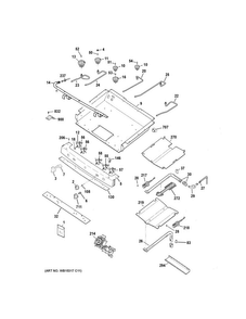 Gas & Burner Parts Diagram and Parts List for JGB750EEF1ES  General Electric Range