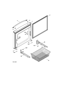 FZ DOOR Diagram and Parts List for ADRS0MBZGRSS  General Electric Refrigerator