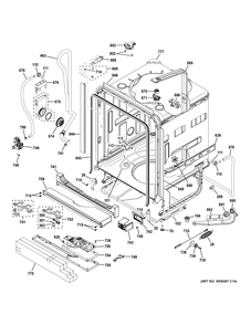 BODY PARTS Diagram and Parts List for PDF820SSJ2SS  General Electric Dishwasher