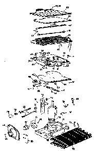 Unit Parts Diagram and Parts List for TBF14SJB  General Electric Refrigerator
