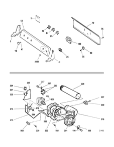 CONTROL PANEL Diagram and Parts List for PLLSR40EH0WW  General Electric Dryer