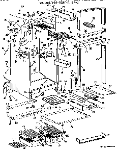 Cabinet Parts Diagram and Parts List for TBF15ZFC  General Electric Refrigerator