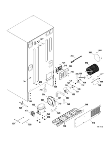 SEALED SYSTEM Diagram and Parts List for PFRS5NBWASS  General Electric Refrigerator