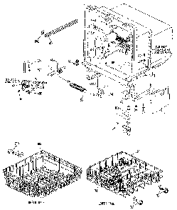 Tub Assembly Diagram and Parts List for GSM507L-20  General Electric Dishwasher