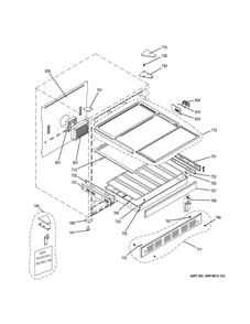 Cabinet And Shelves Diagram and Parts List for ZDBR240NABS  General Electric Wine and Beverage Cooler