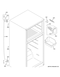 Ice Maker Diagram and Parts List for GIE21GSHCSS  General Electric Refrigerator