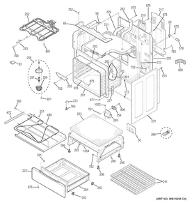 Body Parts Diagram and Parts List for JB745DF2WW  General Electric Range
