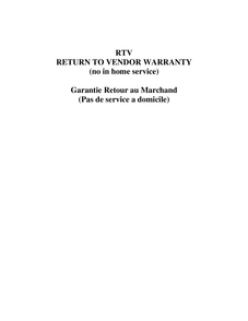 RETURN TO VENDOR Diagram and Parts List for JES0734RMC01  General Electric Microwave