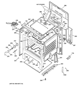 Body Parts Diagram and Parts List for RB780RH1SS  Hotpoint Range