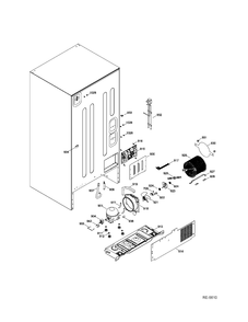 SEALED SYSTEM & MOTHERBOARD Diagram and Parts List for PDR20KGEARWW  General Electric Refrigerator