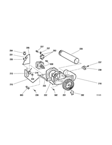 BLOWER & DRIVE Diagram and Parts List for PCCB330EJ1WC  General Electric Washer