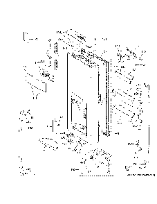 Dispenser Door Diagram and Parts List for GFD28GELLDS  General Electric Refrigerator