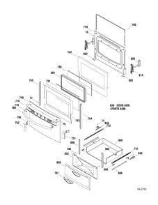 Part Location Diagram of WS01A00728 GE BRACKET GUIDE DRAWER
