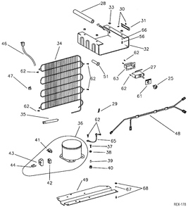 SYSTEM GROUP Diagram and Parts List for TAC4SNYAW  General Electric Refrigerator
