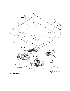 Cooktop Diagram and Parts List for JB645EK9ES  General Electric Range