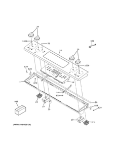 Control Panel Diagram and Parts List for JS645SL9SS  General Electric Range