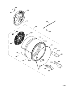 DRUM Diagram and Parts List for PTMX910EM1WW  General Electric Dryer