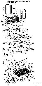 Unit Parts Diagram and Parts List for CTX23EFB  Hotpoint Refrigerator