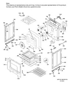 BODY PARTS Diagram and Parts List for JCGS760SEL1SS  General Electric Range