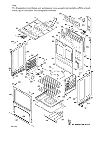 BODY PARTS Diagram and Parts List for JCB630SJ1SS  General Electric Range