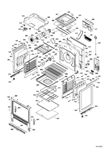 BODY PARTS Diagram and Parts List for JCS860SF1SS  General Electric Range
