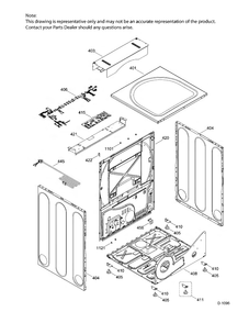 STRUCTURE Diagram and Parts List for GFMN110GD2WW  General Electric Dryer