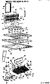 Unit Parts Diagram and Parts List for TBX22RFC  General Electric Refrigerator