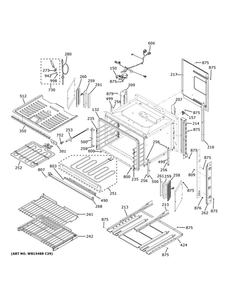 Body Parts Diagram and Parts List for ZTSX1DSSN1SS  General Electric Wall Oven