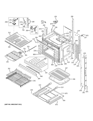 Lower Oven Diagram and Parts List for CTD90FP2M1S1  General Electric Range