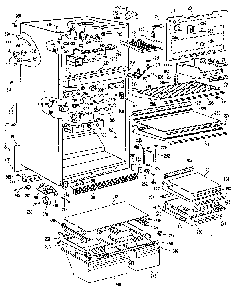Cabinet Diagram and Parts List for TBX24ZKC  General Electric Refrigerator