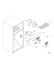 FZ SECTION Diagram and Parts List for GTRC0GAZARWW  General Electric Refrigerator
