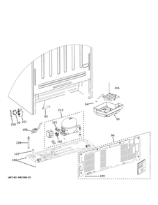 Machine Compartment Diagram and Parts List for GIE21GTHGWW  General Electric Refrigerator