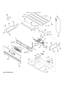 Control Panel Diagram and Parts List for JCT5000DF4WW  General Electric Wall Oven