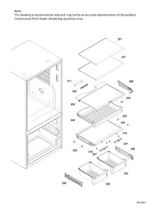 FF SHELVES FF Diagram and Parts List for GNE25DSKAKSS  General Electric Refrigerator