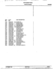 Cabinet Page 2 Diagram and Parts List for SIG60100T0WG  General Electric Washer