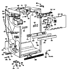Cabinet Parts Diagram and Parts List for TBX18JISJRWH  General Electric Refrigerator