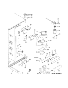 FRESH FOOD SECTION Diagram and Parts List for GSS25GGHHCWW  General Electric Refrigerator