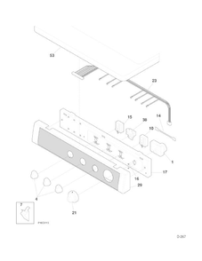 CONTROLS / TOP PANEL Diagram and Parts List for PSXH43EV2WW  General Electric Dryer
