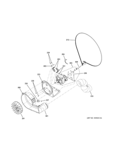 Blower & Motor Diagram and Parts List for GUD24ESSJ0WW  General Electric Washer Dryer Combo