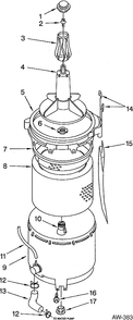 Part Location Diagram of WH45X144 GE Agitator Filter
