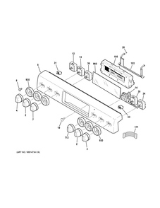 CONTROL PANEL Diagram and Parts List for CS980ST7SS  General Electric Range