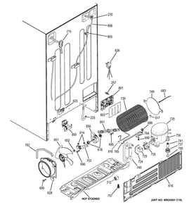Machine Compartment Diagram and Parts List for PSE25KGHBHWW  General Electric Refrigerator