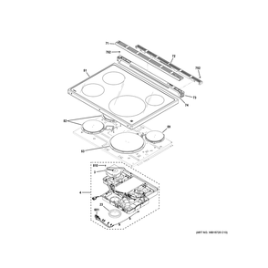 Part Location Diagram of WB07X47255 GE LOWER VENT TRIM