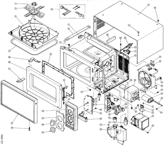 BODY PARTS Diagram and Parts List for GSU0411BA03  General Electric Microwave