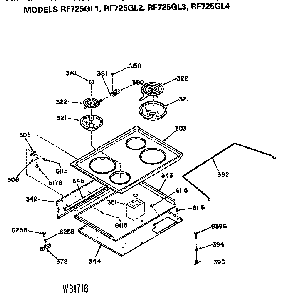Part Location Diagram of WB2X9894 GE CLIP