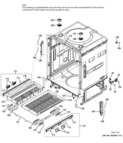 BODY PARTS 2 Diagram and Parts List for ZDT975SSJ0SS  General Electric Dishwasher