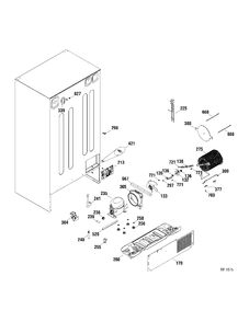 Part Location Diagram of 238C1330P018 GE COVER HINGE