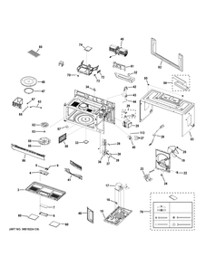 OVEN CAVITY PARTS Diagram and Parts List for JNM7196SK3SS  General Electric Range