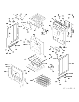 Part Location Diagram of WB63X28987 GE RANGE BACK