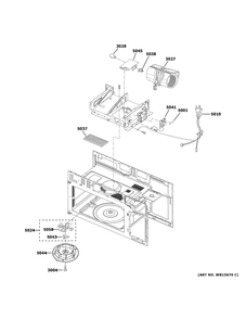 Interior Parts (2) Diagram and Parts List for JNM3184DP9BB  General Electric Microwave